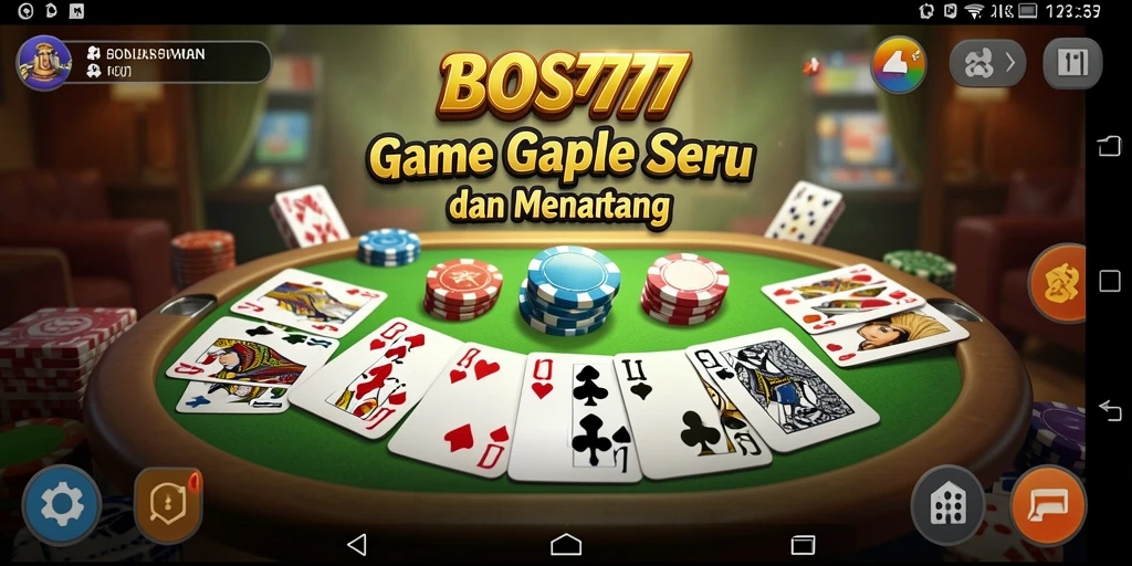 Tampilan gameplay Gaple yang seru dan kompetitif di BOS777.