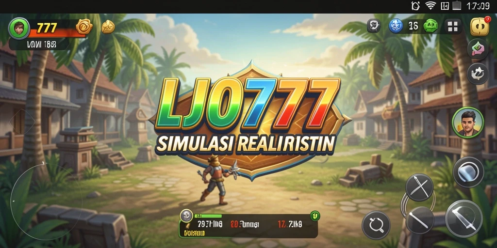 Screenshot gameplay LJO777 menunjukkan interaksi sosial yang dinamis dan grafis yang menakjubkan.