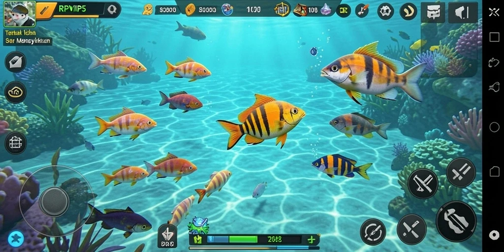 Tampilan gameplay RPVIP5 yang penuh aksi dan warna-warni.